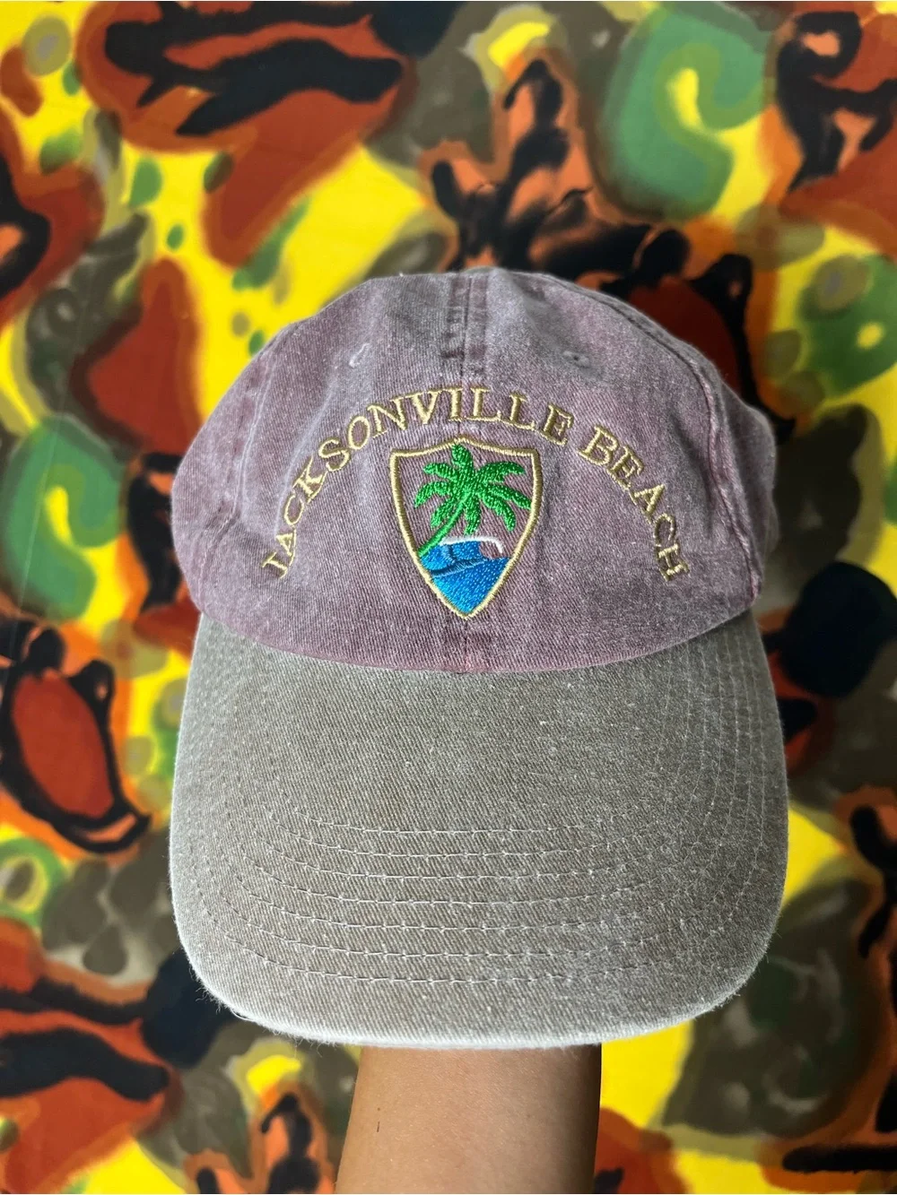 Vintage 90s Jacksonville Beach Florida Cotton washed cotton hat
